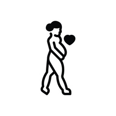 Black solid icon for gestation