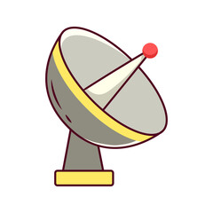 Satellite dish icon graphic element