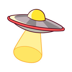 UFO Spaceship graphic element illustration