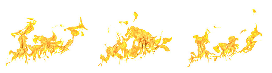 set abstract flame isolated white background. concept of effect texture ablaze, graphic design bonfire, blaze at night. burn of fire sizzling, danger explosion
