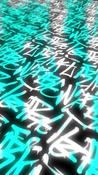 Neon Urban Flow: Handstyle Glitch Animation