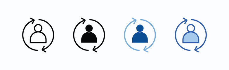 Customer Retention icon sheet multiple style collection isolated vector