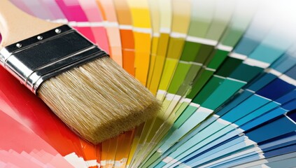 Paint swatches and brush, color palette