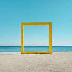 blank sign on the beach
