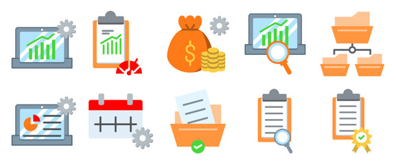 Tools & Monitoring – Flat Design Icons Set