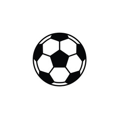 Obraz premium Black and White Soccer Ball Illustration with Hexagon and Pentagon Pattern Design
