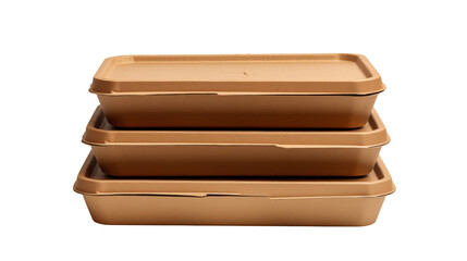 Stacked Eco-Friendly Cardboard Food Containers Ready for Use