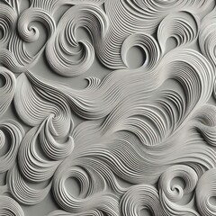 Monochrome Waves dove gray