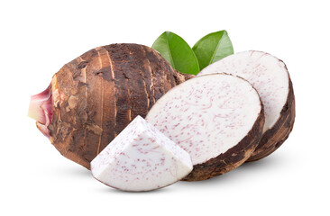Taro isolated on transparent png ( Image from camera)