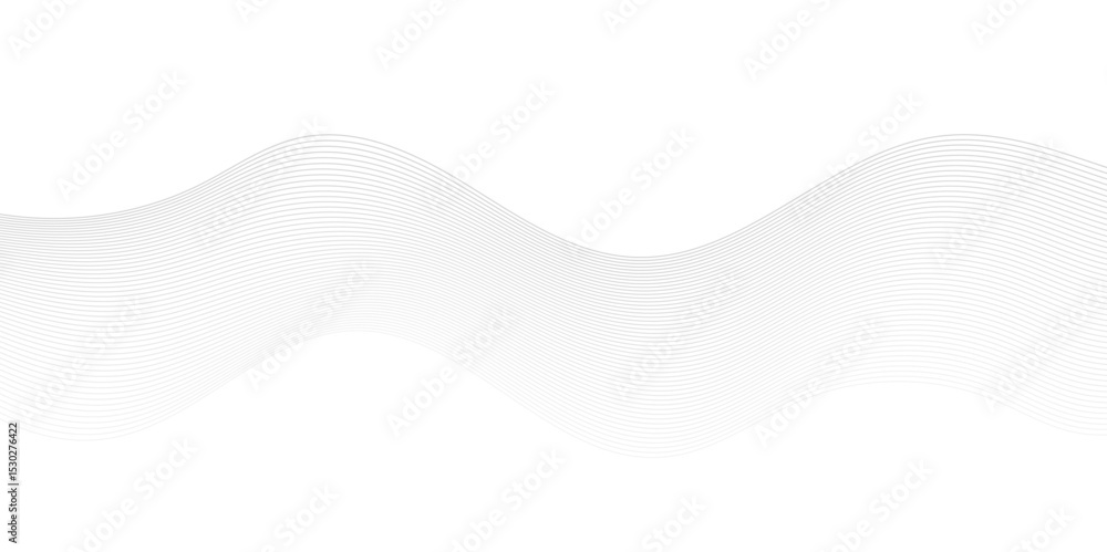 Poster abstract white and gray wave vector minimal grid line curve pattern motion digital mesh. minimal bac