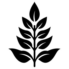 Plant icon vector silhouette illustration 