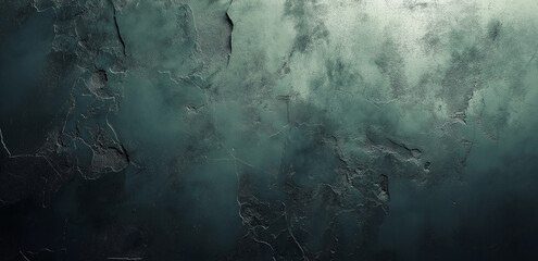 On a dark background, cyan - gray textures are mottled and interlaced, presenting a rough retro texture, creating a vicissitudes artistic atmosphere, suitable for decoration scenarios.