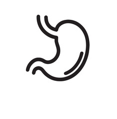 Human Stomach Line Icon – Digestive Organ Outline Symbol