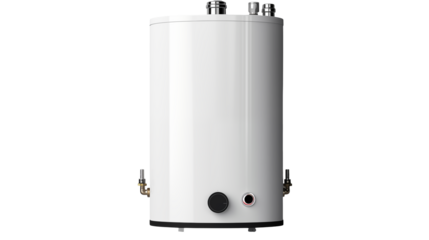 White Electric Water Heater Tank Plumbing System Installation
