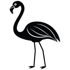 Fototapeta premium Minimalist flamingo design single leg curved neck