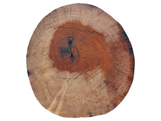 Old Wooden Cutting Board Isolated on White Background