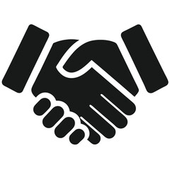 Obraz premium Handshake silhouette icon single graphic design element