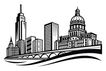 Fototapeta premium city skyline vector