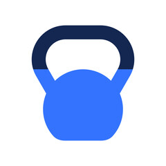 Kettlebell illustration icon. Kettlebell silhouette logo design for workout, gym, fitness