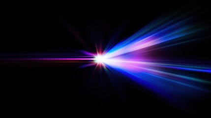  HighSpeed Colorful Light Beams Burst Against a Black Background, Motion Blur Effect Adds Energy, Perfect Visual Impact for Dynamic Design and Film Posters