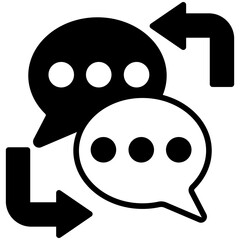 Auto Reply glyph, mini illustration icon. use for modern concept, print, UI, UX kit, web and app development. Vector related to product offering, marketing, business.