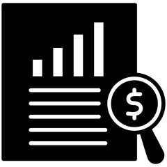 Case Study glyph, mini illustration icon. use for modern concept, print, UI, UX kit, web and app development. Vector related to product offering, marketing, business.