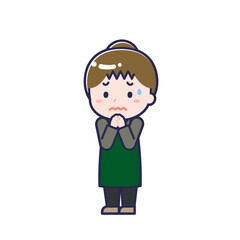 飲食店の店員／ななめ／女性 23