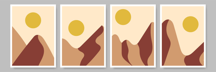 Warm Color Vibe Bohemian Wall Poster Design