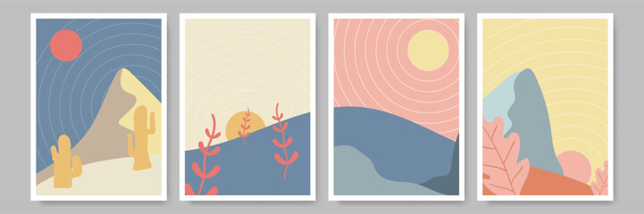 Warm Color Vibe Bohemian Wall Poster Design