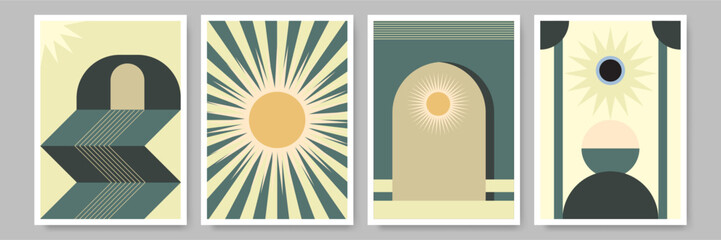 Warm Neutral Color Boho Vector Poster Design