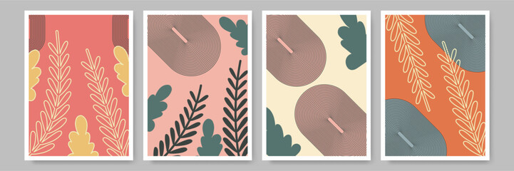 Simple Shapes Warm Bohemian Poster Design