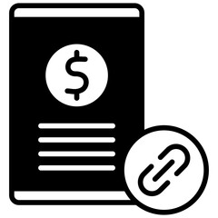 Payment Link glyph, mini illustration icon. use for modern concept, print, UI, UX kit, web and app development. Vector related to product offering, marketing, business.
