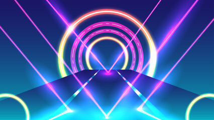Colorful Neon Radiance Background Vector