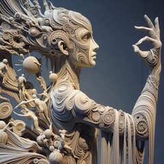 Sculptures with in mixed media