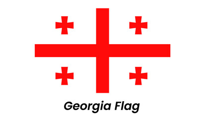 Five Crosses on a Red Cross: Georgian National Flag Symbol