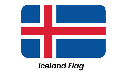 Obraz premium Icelandic National Flag: Simple, Bold Graphic Design