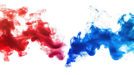 Abstract Red And Blue Smoke Swirls On A Transparent Background The Smoke Is In A Dynamic Flowing Pattern Suggesting Movement And Energy