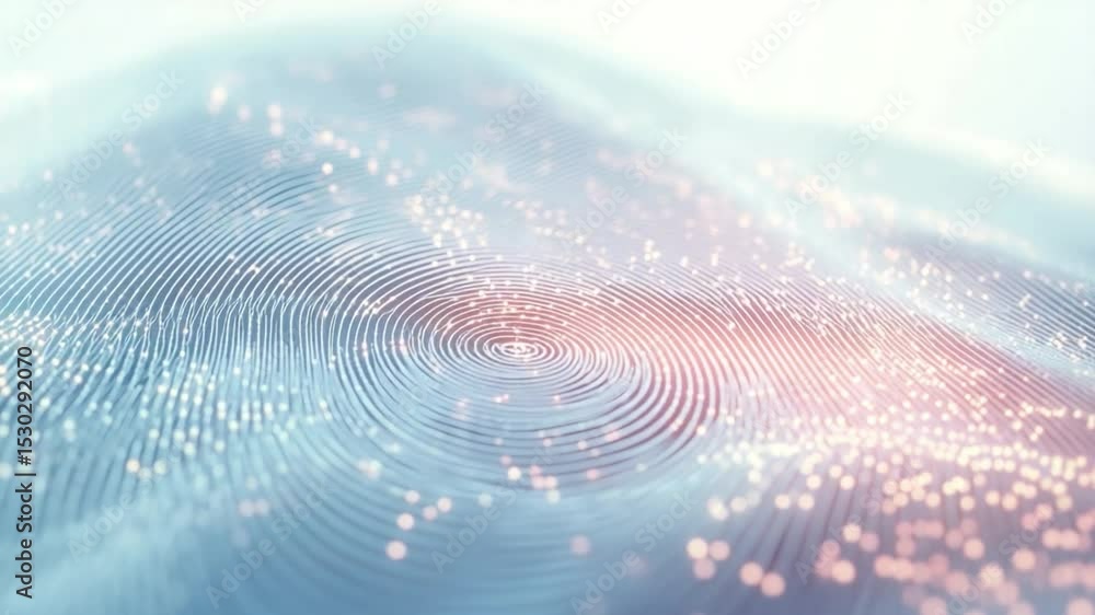 Poster digital fingerprint representation: a mesmerizing abstract representation of a digital fingerprint, 
