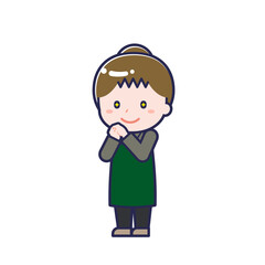 飲食店の店員／ななめ／女性 22