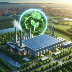Sustainable Business green leaf icon