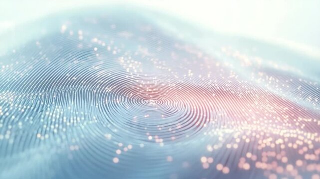 Digital fingerprint representation: A mesmerizing abstract representation of a digital fingerprint, embodying intricate patterns and secure identification.