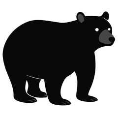 Fototapeta premium Detailed illustration of a black bear in a natural setting