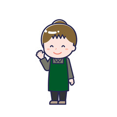 飲食店の店員／ななめ／女性 10