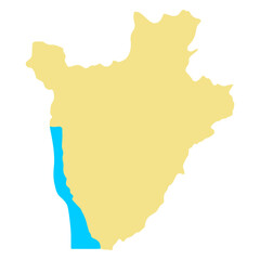 map of Burundi land