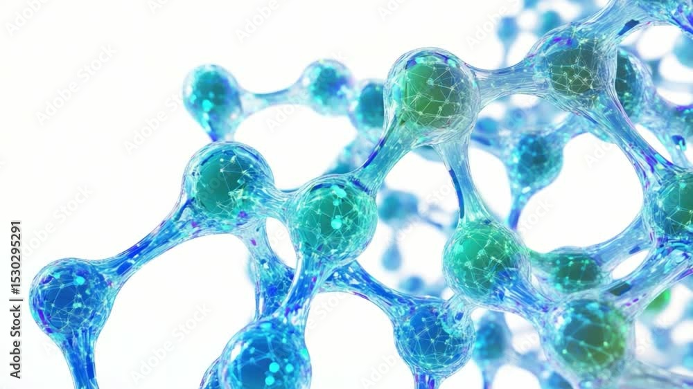 Poster molecular world unveiled: dive into the intricate beauty of science with this stunning, hyperrealist