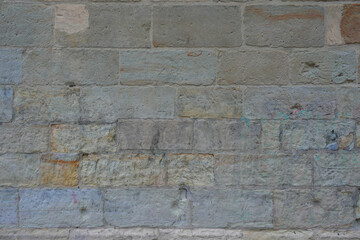 Weathered gray brick wall texture