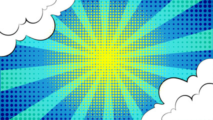 Vibrant Color Comic Style Abstract Background