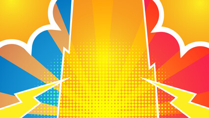 Vibrant Color Comic Style Abstract Background