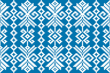 seamless floral pattern , blue background
