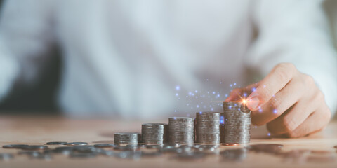 concept interest rates and dividends ,investment growth percentage and interest on deposits...